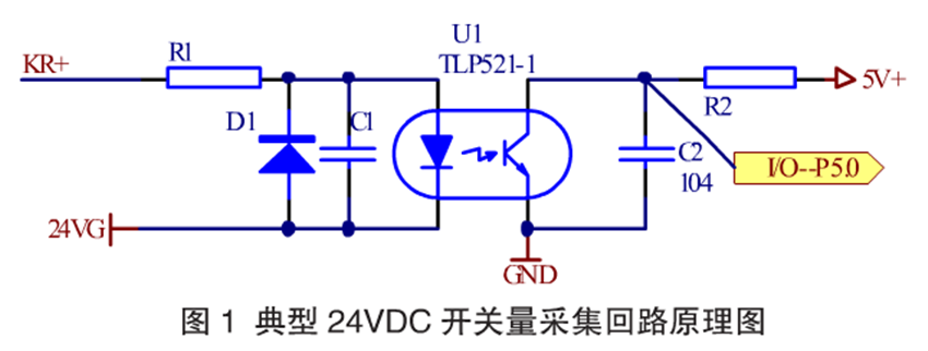 開關(guān)量采集回路的典型24VDC輸入電路設(shè)計(jì) 1