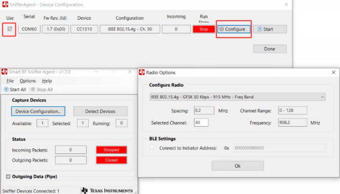 SmartRF Packet Sniffer 2設(shè)置 QQ截圖20191206111615