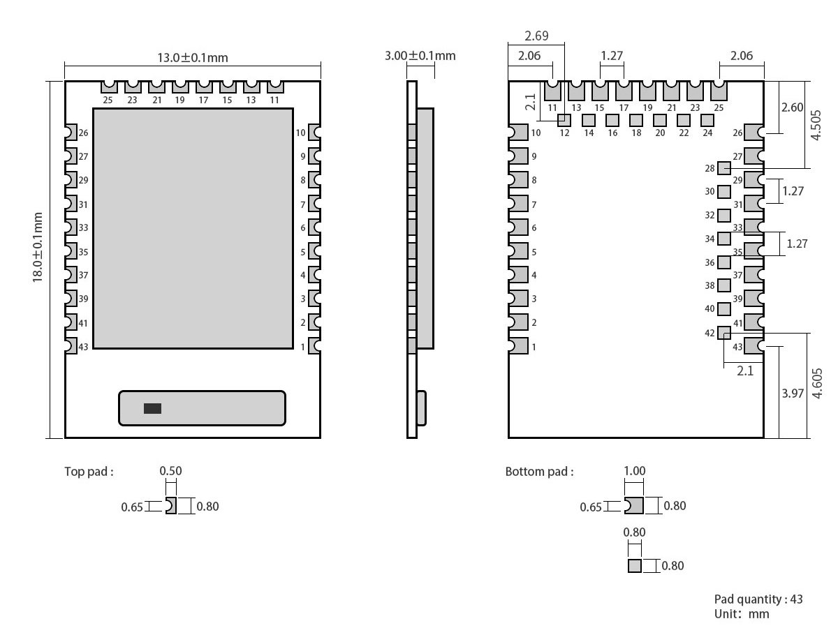 E73-2G4M08S1C_Size_V1.0 E73-2G4M08S1C_Size_V1.0