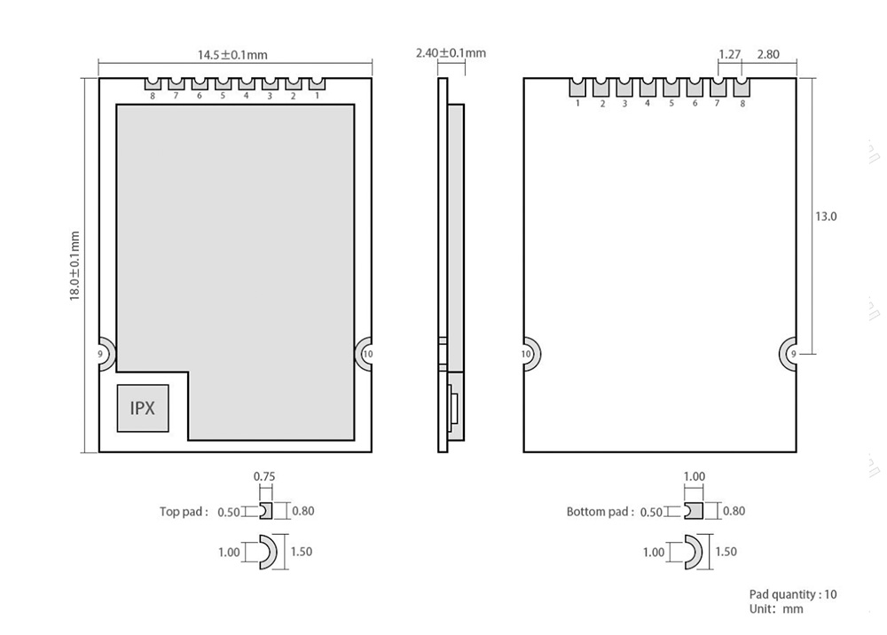 CH-E01-2G4M27SX引腳定義
