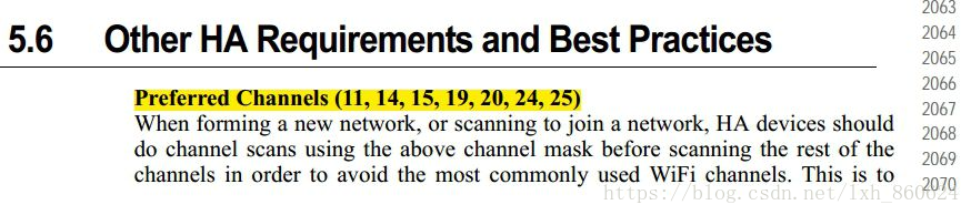 Zigbee聯(lián)盟推薦的信道 Zigbee聯(lián)盟推薦的信道