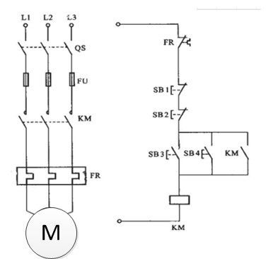 電動(dòng)機(jī)異地雙控制電路圖 電動(dòng)機(jī)異地雙控制電路圖