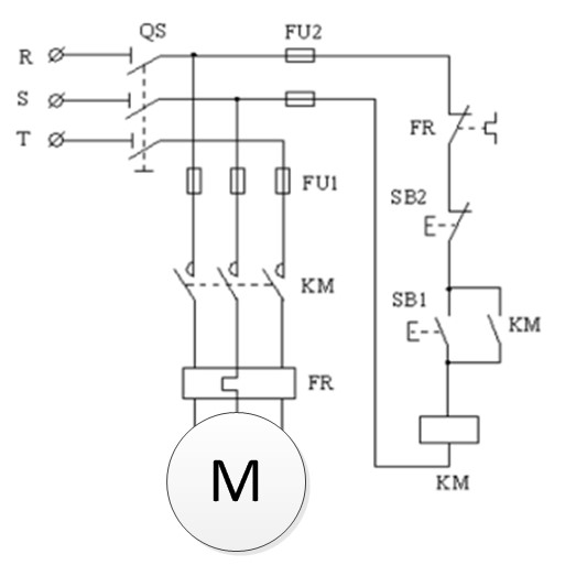 電機(jī)自鎖電路圖 電機(jī)自鎖電路圖