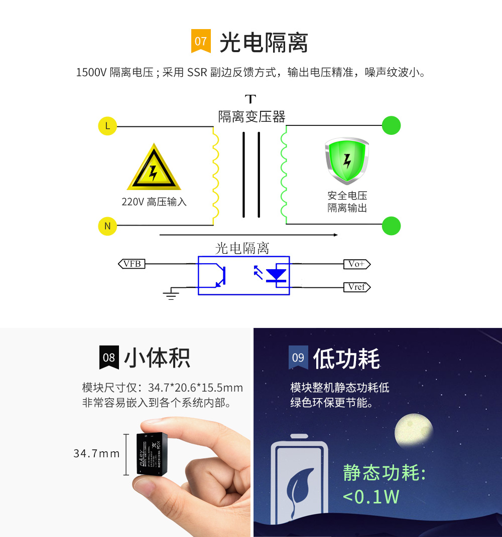 降壓電源模塊光電隔離 05V_05