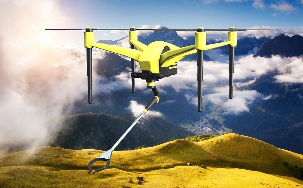 網絡圖片：撿拾無人機