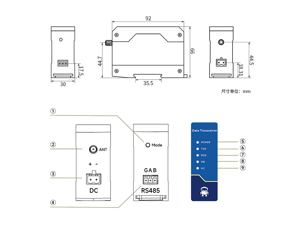 無(wú)線(xiàn)數(shù)傳電臺(tái)引腳