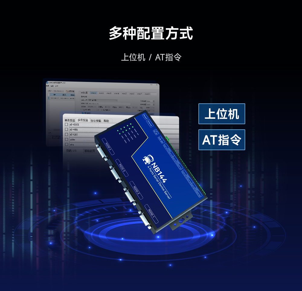 11工業(yè)級(jí)4路串口服務(wù)器