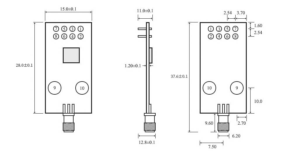 E07-M1101D-SMA引腳定義