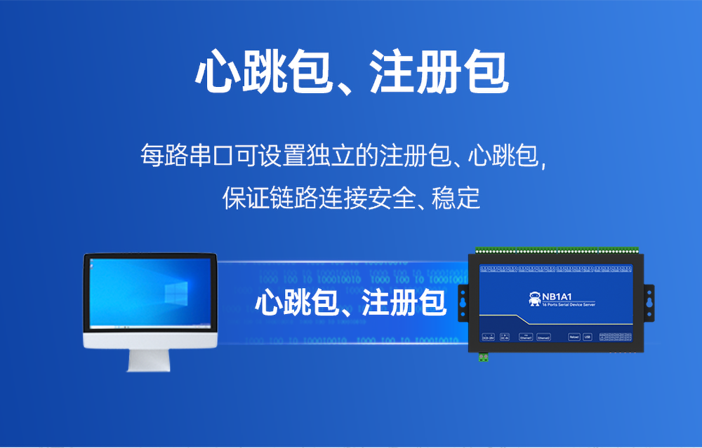 隔離型16路串口服務(wù)器心跳包注冊(cè)包 路串口服務(wù)器心跳包注冊(cè)包