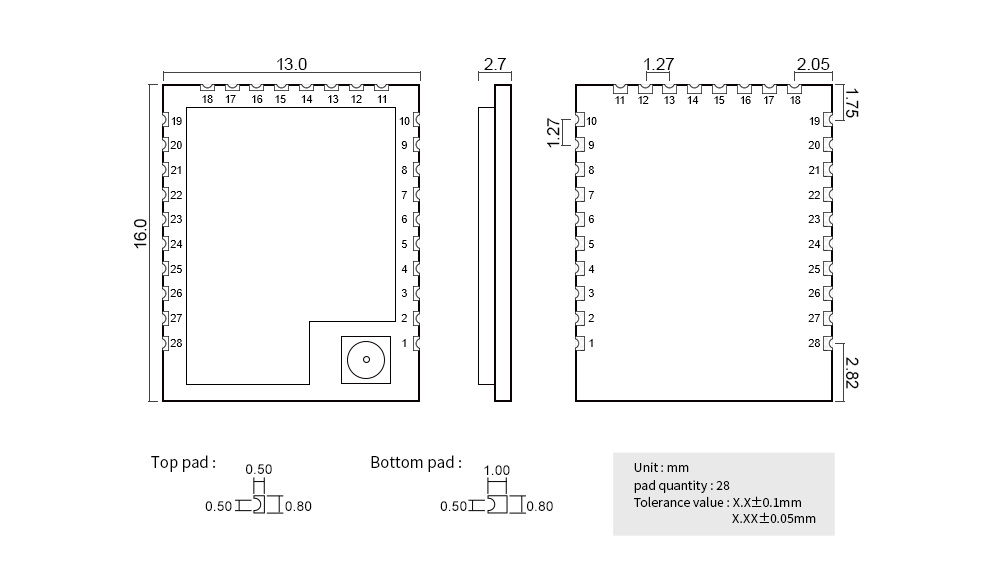 E103-W12X引腳圖 E103-W12X引腳圖