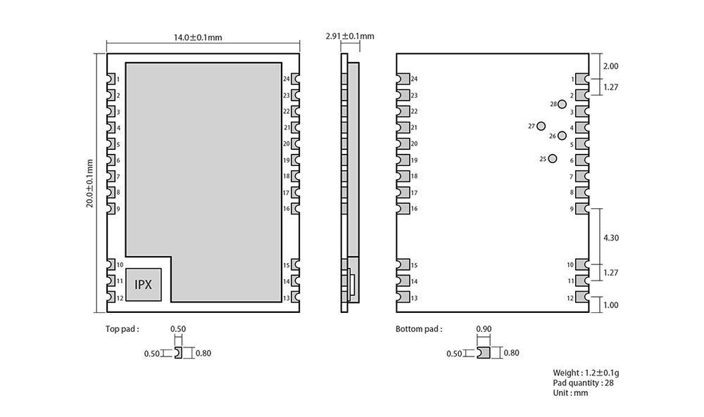 LORAWAN節(jié)點(diǎn)模塊引腳定義