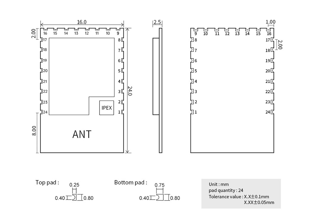 E103-w11引腳WiFi模塊