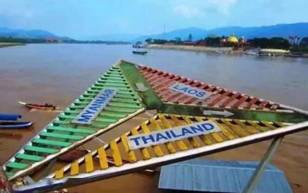 泰國、緬甸和老撾國境線