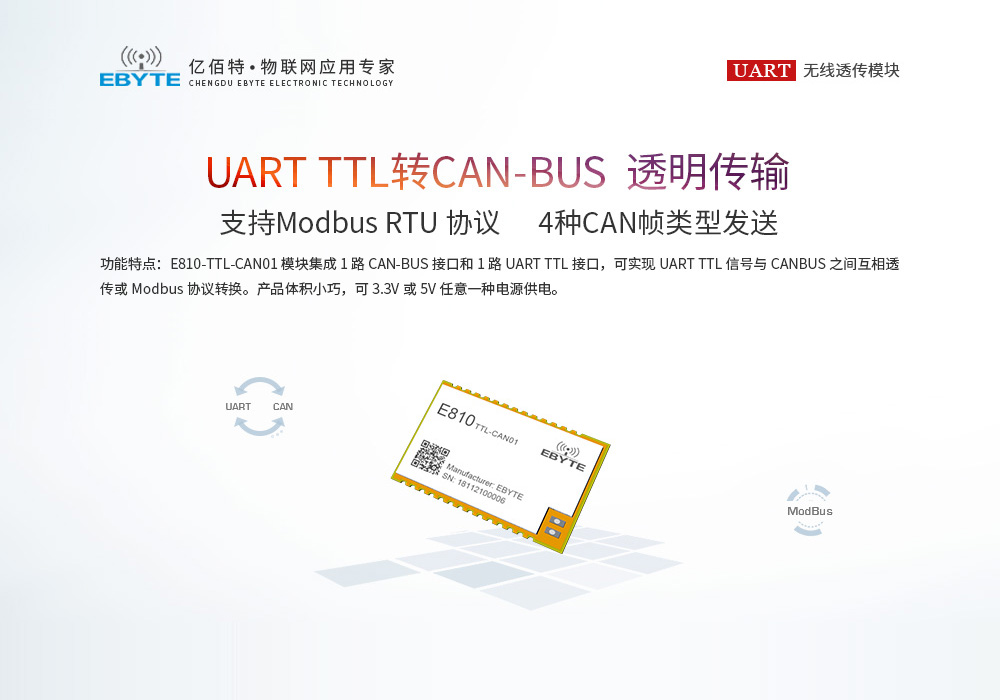 E810-TTL-CAN01接口轉換設備 E810-TTL-CAN01接口轉換設備