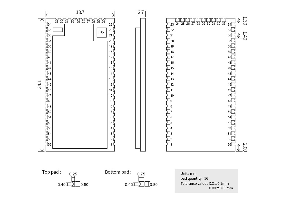 E103-W20-WiFi模塊引腳圖