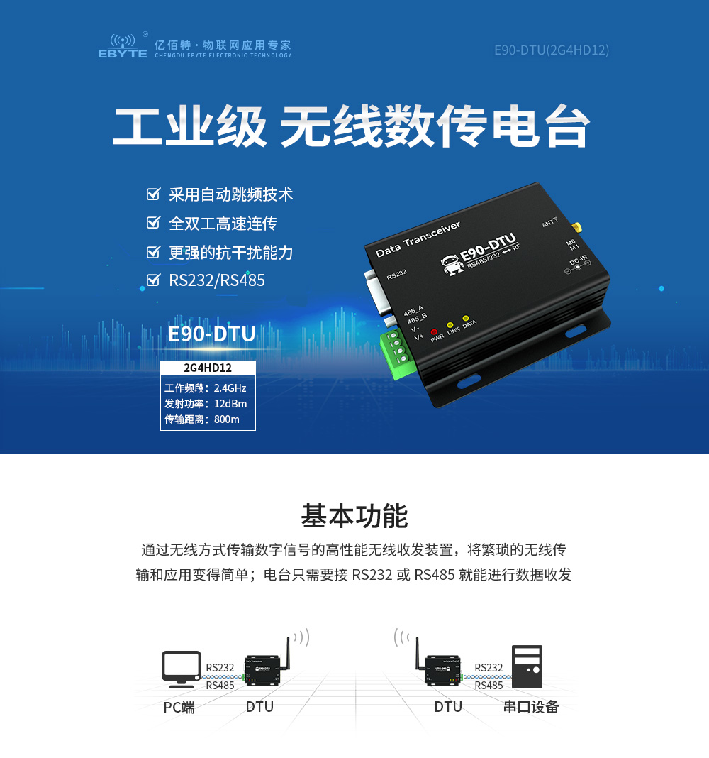 E90-DTU(2G4HD12) -無線數(shù)傳電臺(tái) (1)
