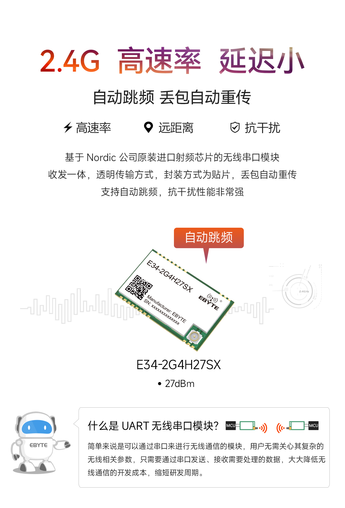 E34-2G4H27SX自動(dòng)跳頻無線串口模塊 (1)