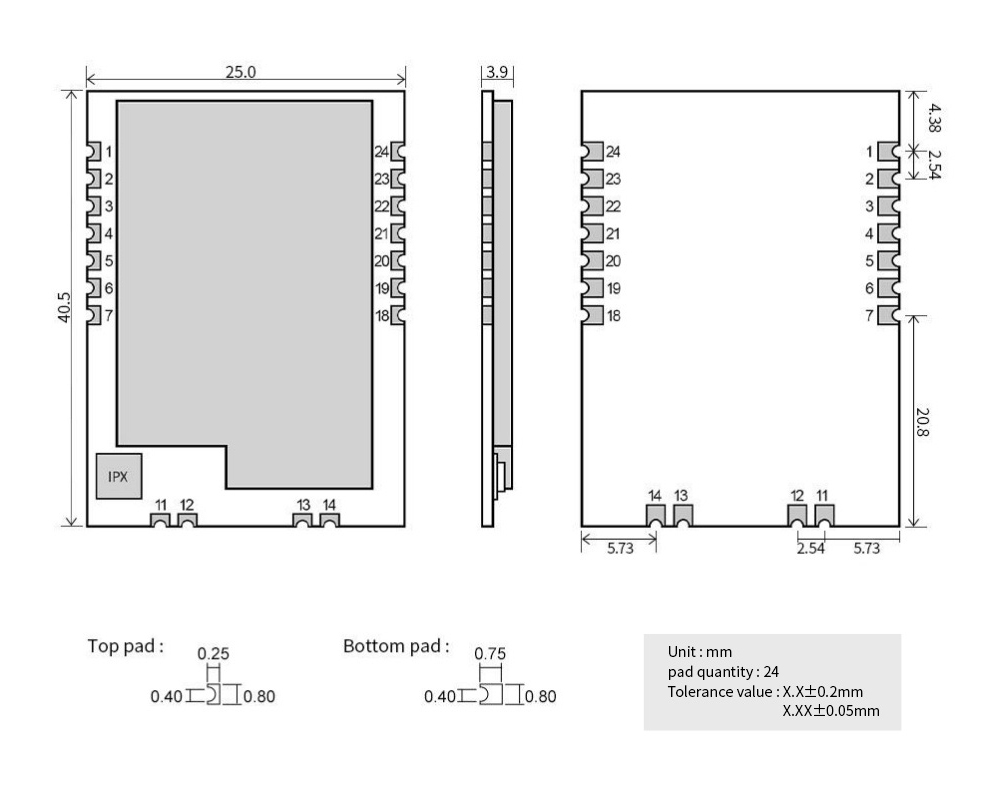 引腳定義 E290-400T30S 