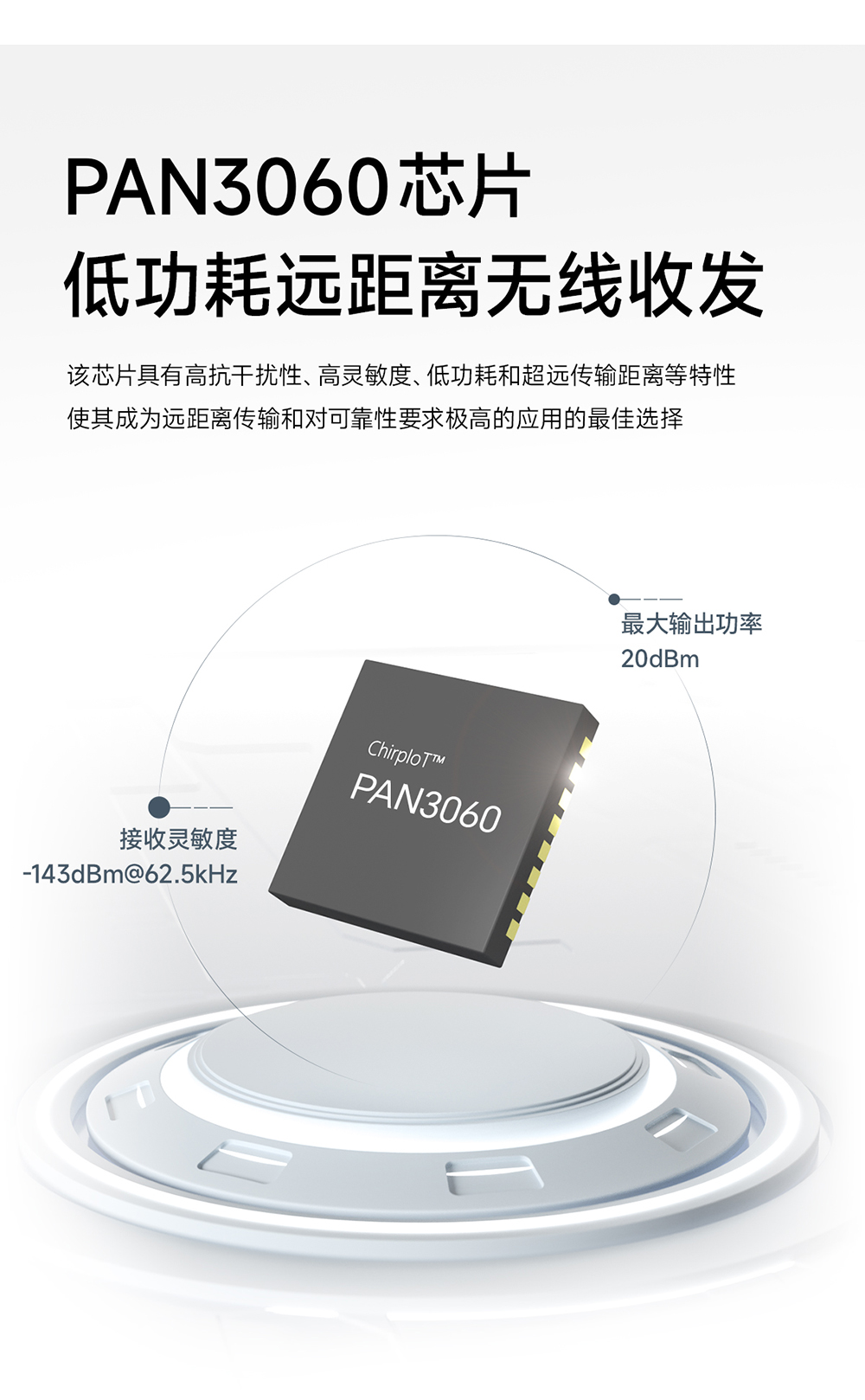 E290-400T30S 磐啟微PAN3060芯片ChirpIoT?擴頻無線模塊 (4)