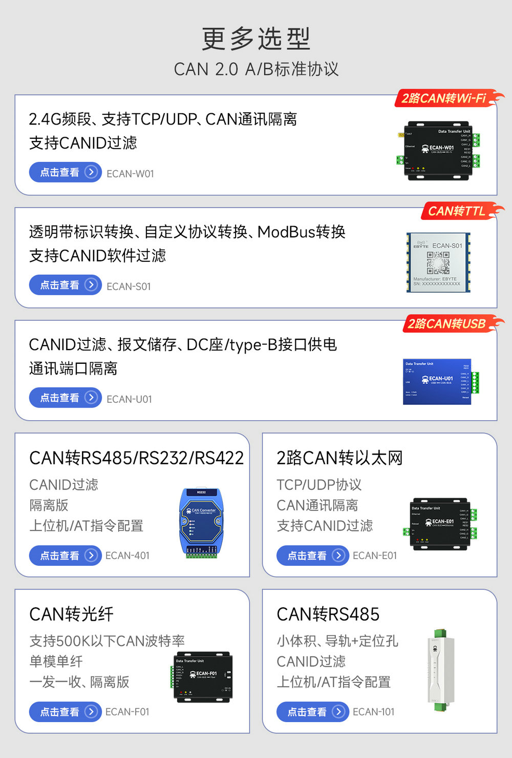 CAN總線智能協(xié)議轉換模組
