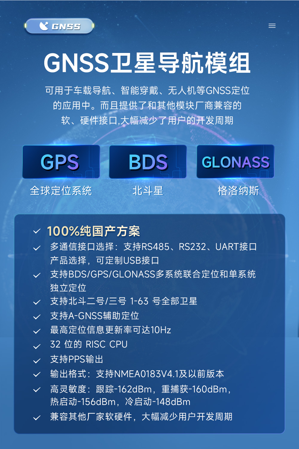 E108-GN03G高精度多模衛(wèi)星定位導(dǎo)航模塊 (3)