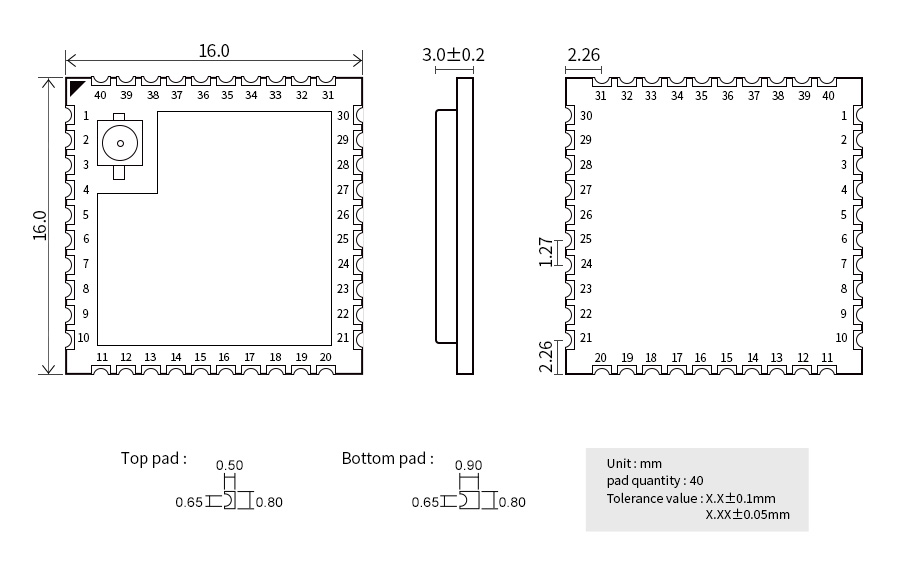 E50-900NW20SX-引腳圖+線框尺寸圖