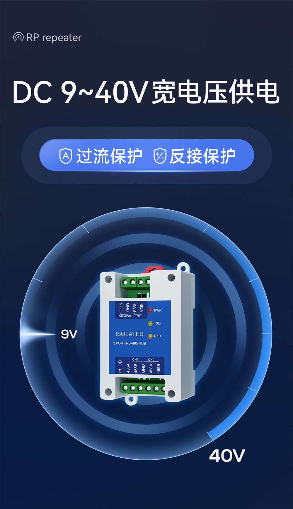 E810-R12 隔離型 RS485集線器 (5)