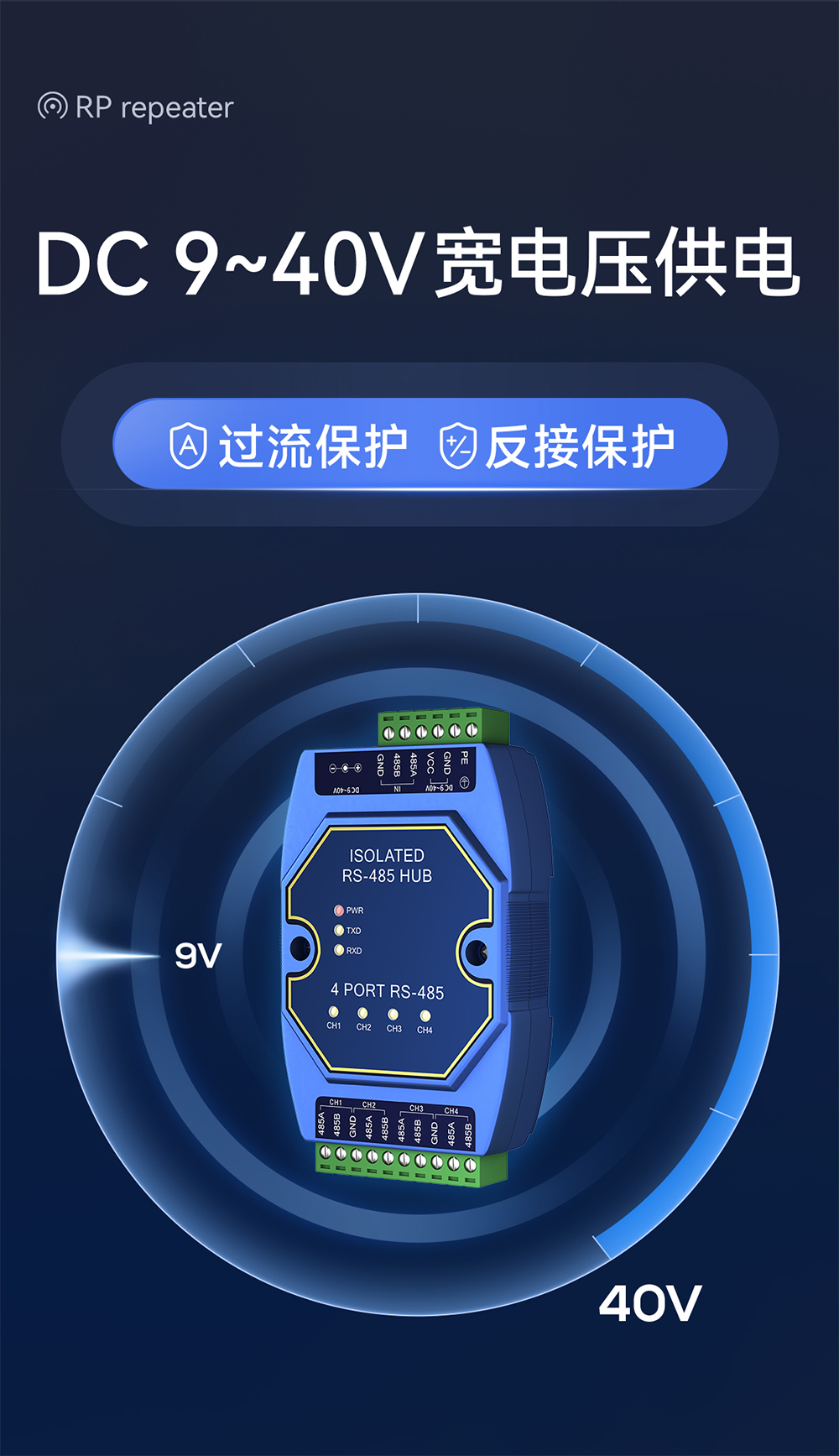 E810-R14 隔離型 RS485集線器 (3)