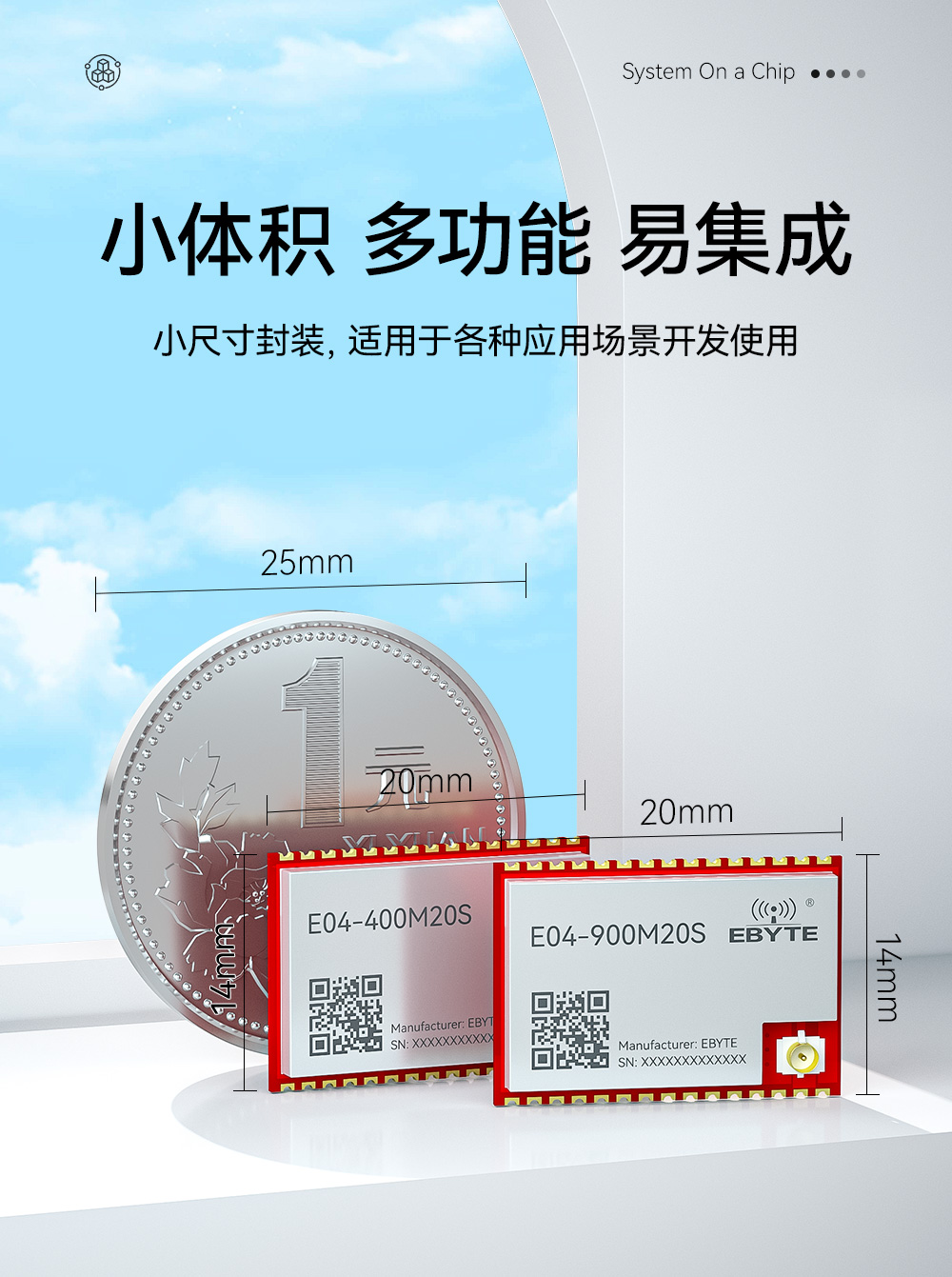 E04-400M20S SoC貼片型 無線模塊 (8)