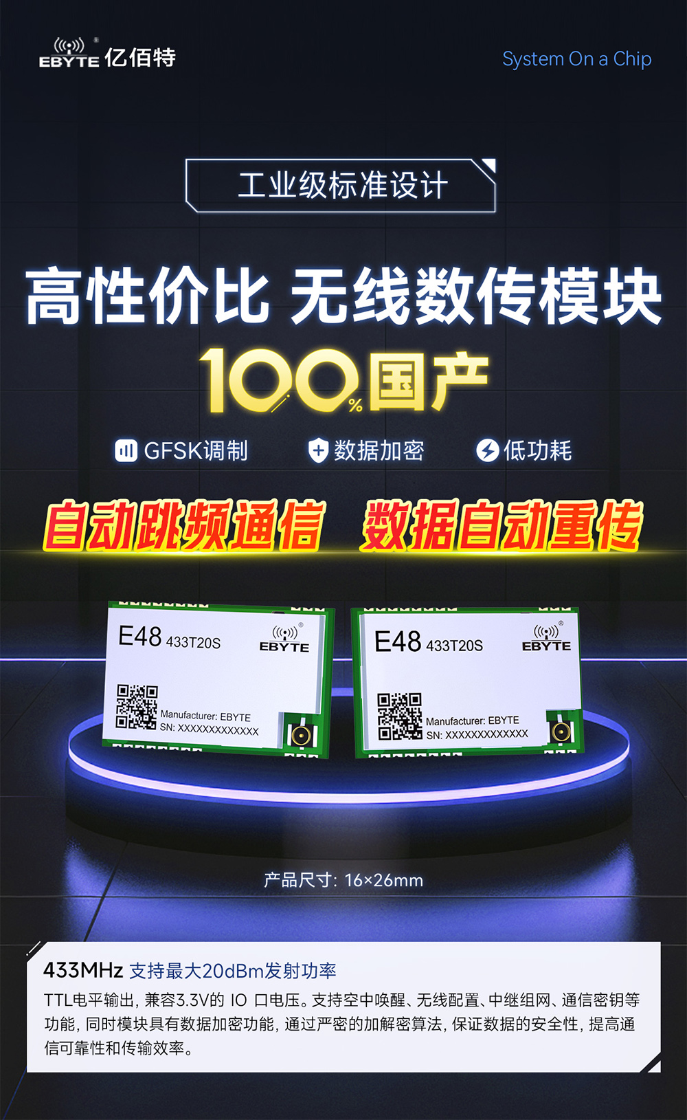 E48-433T20S 無線數(shù)傳模塊_01