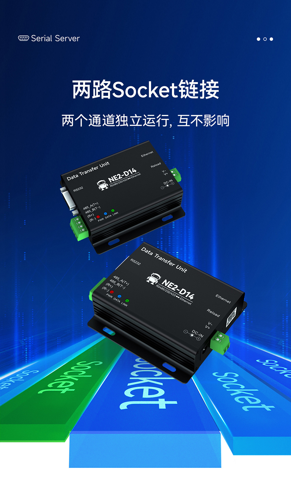NE2-D14 串口轉(zhuǎn)以太網(wǎng)串口服務(wù)器 (12)