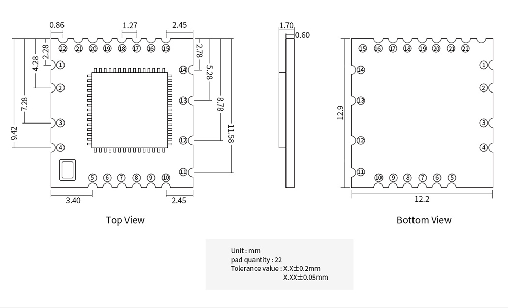 引腳定義 E103-RTL8811CU 