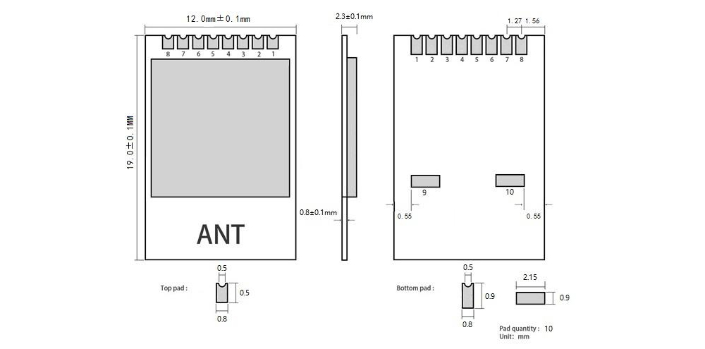引腳定義 E01C-2G4M01S1B 引腳定義 E01C-2G4M01S1B