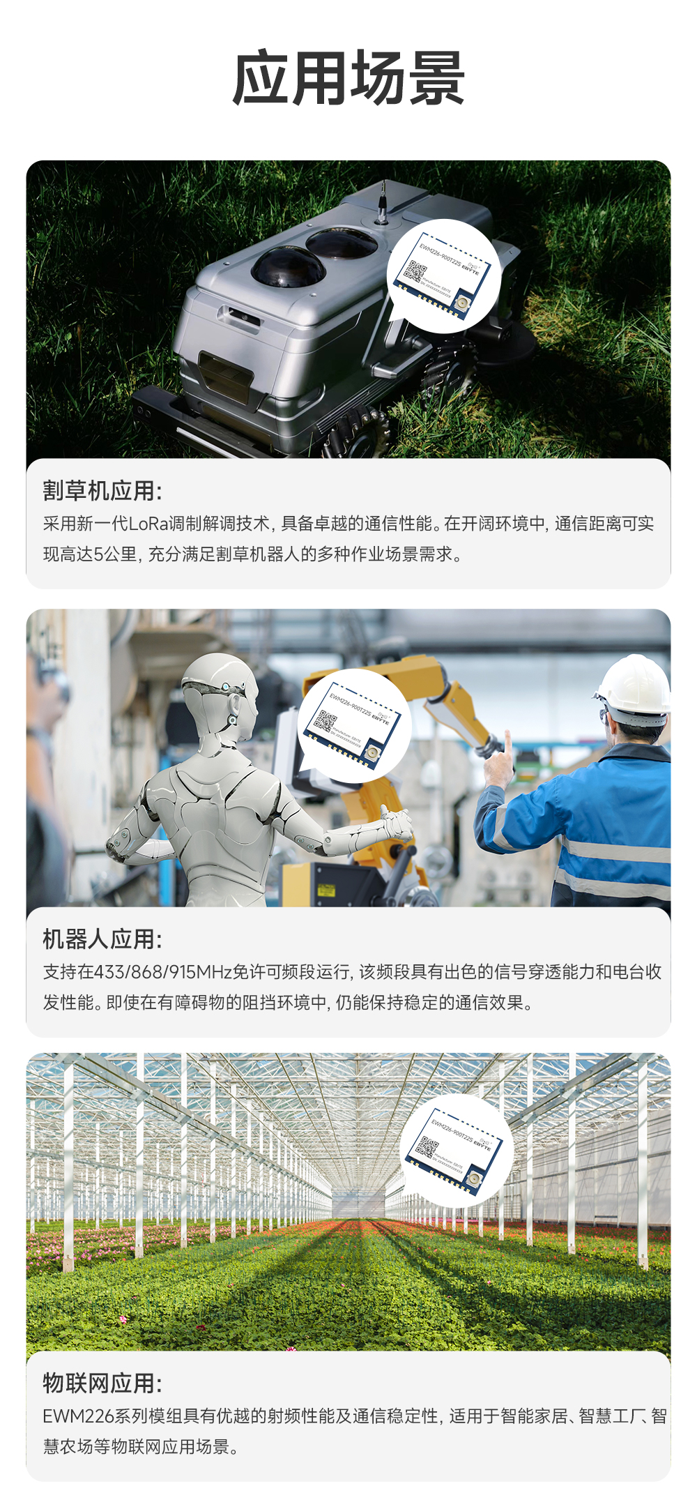 EWM226-900T22S 割草機(jī)LoRa無線數(shù)傳模塊 (7)