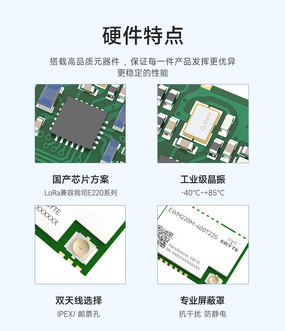 EWM220M-400T22S 小尺寸LoRa無線串口模塊 (11)