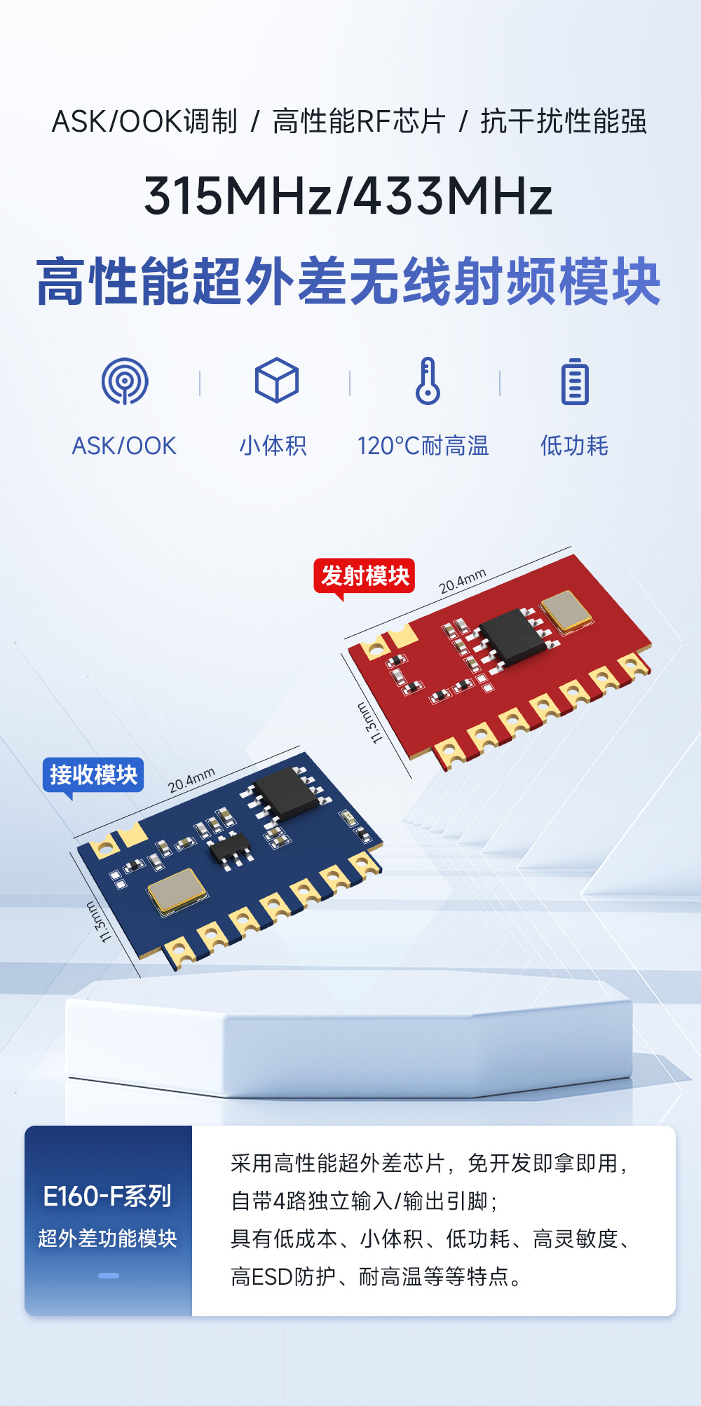 高性能超外差無線射頻模塊 (1)