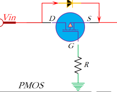 PMOS管防反接電路 PMOS管防反接電路