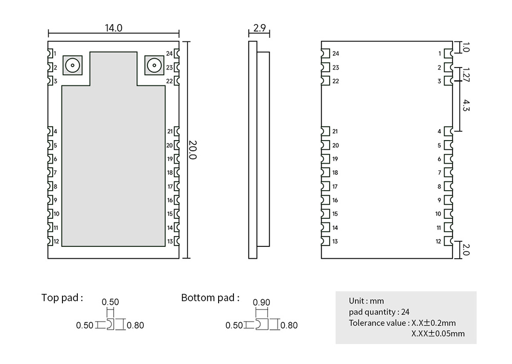 引腳 EWM22A-900BWL22S