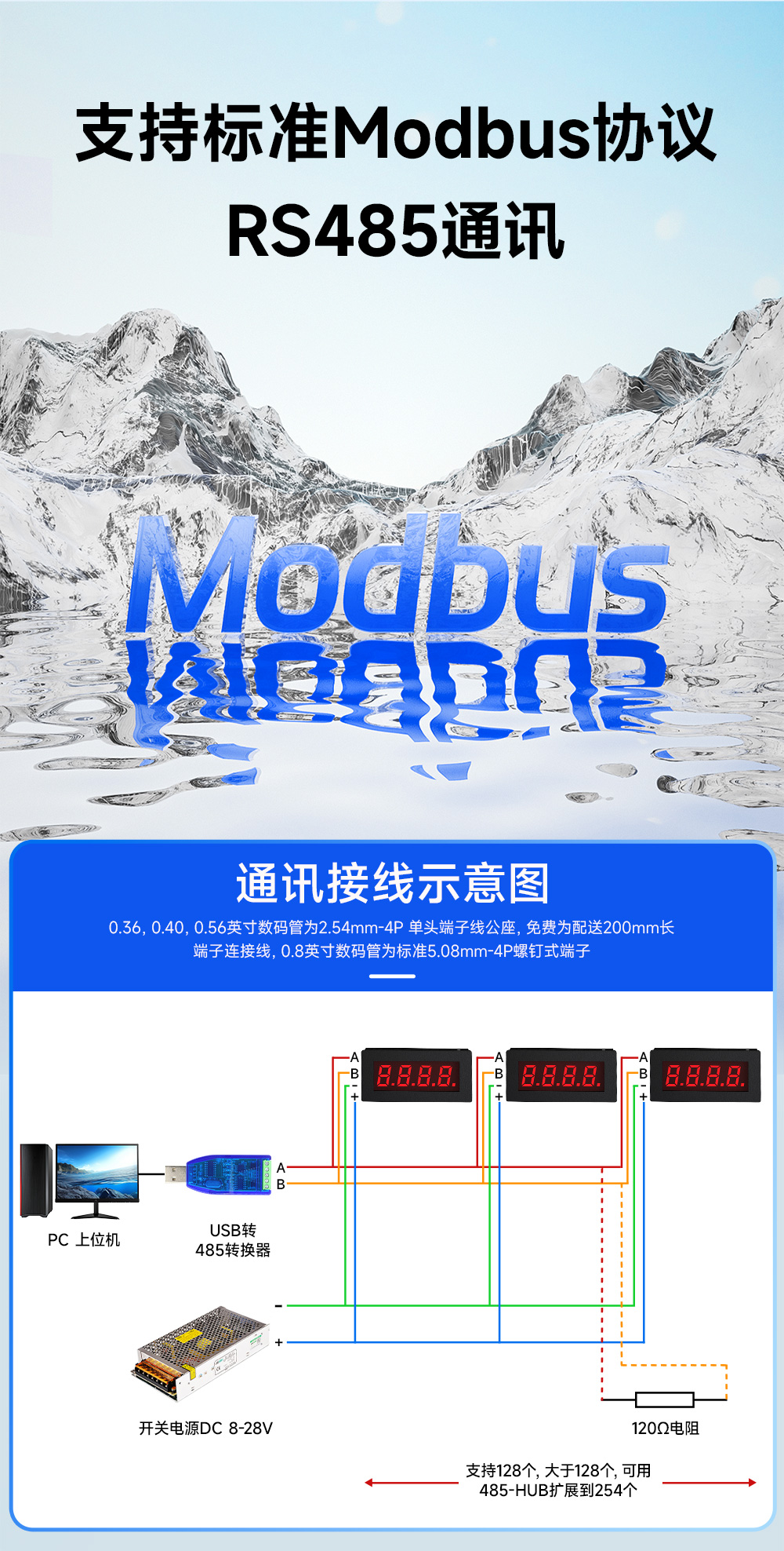 EID051-148系列RS485串口4位Modbus數(shù)碼管 (3) EID051-148系列RS485串口4位Modbus數(shù)碼管 (3)