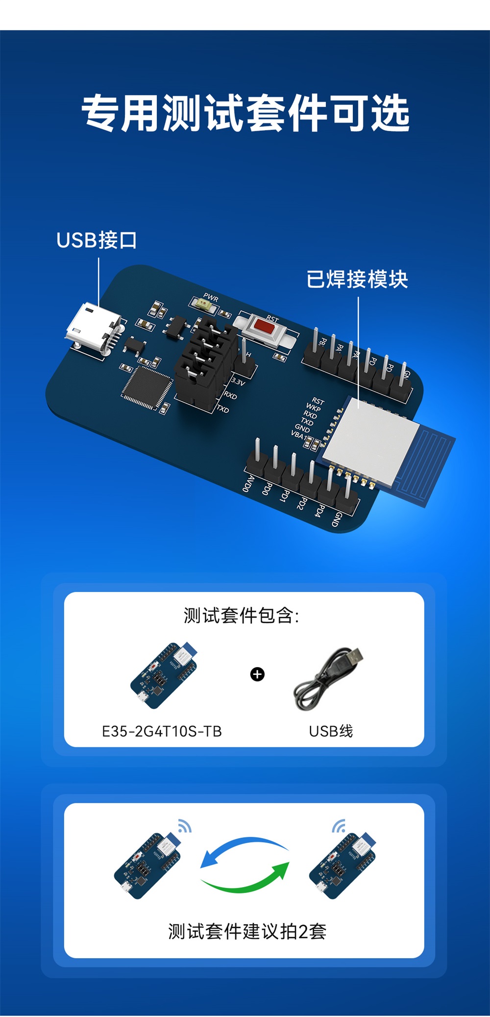 E35-2G4T27SX 國產(chǎn)2.4G無線透傳模塊 (9)