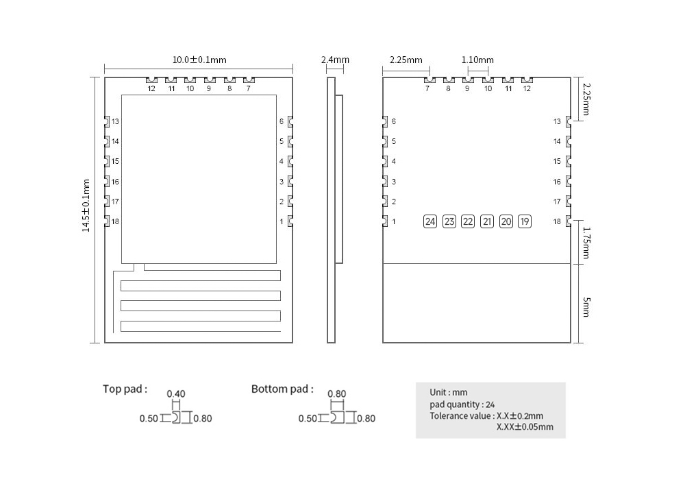 引腳定義 EWM103-W15SP 引腳定義 EWM103-W15SP