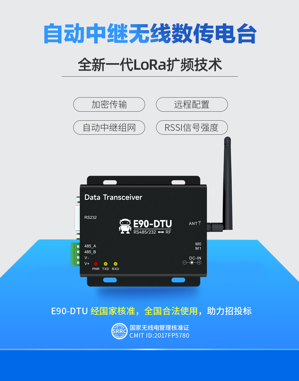 E90-DTU(900SL22) 工業(yè)級數(shù)傳電臺 (1)