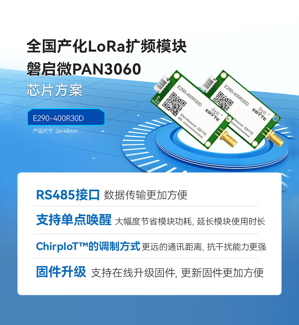 E290-400R30D 國產RS485接口LoRa模塊簡介 (3)