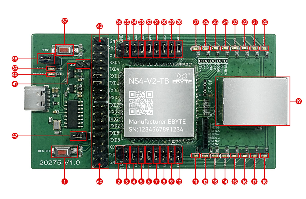 引腳定義 NS4-V2-TB 引腳定義 NS4-V2-TB