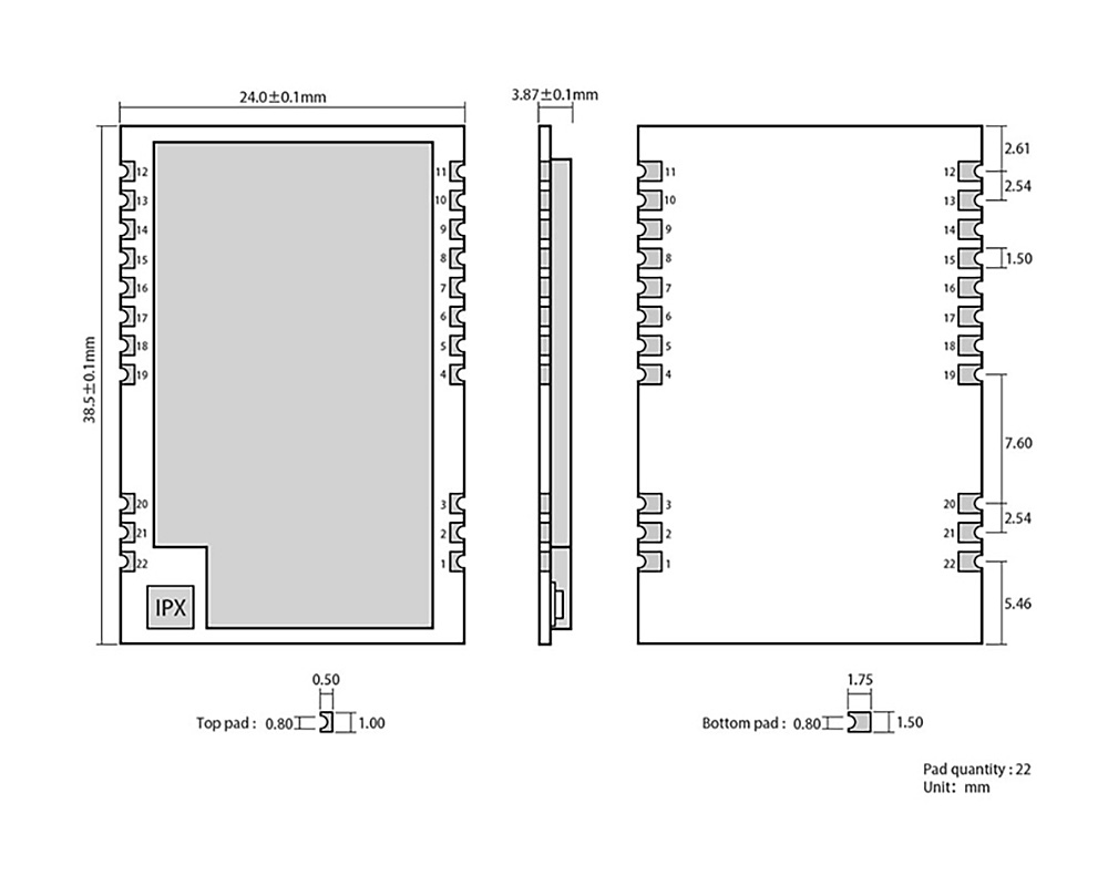 引腳定義 E22P-915M30S 引腳定義 E22P-915M30S
